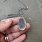 Fingerprint Charm with Handwriting on the Back