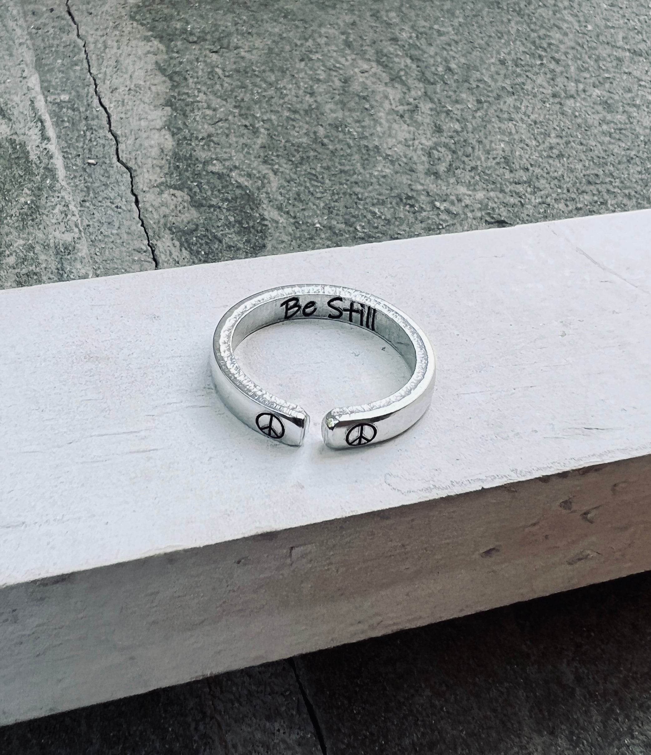 Be Still Peace Ring