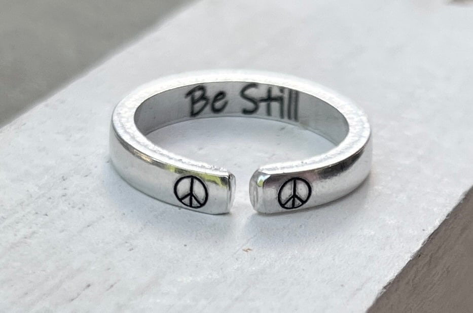 Be Still Peace Ring
