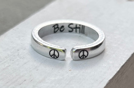 Be Still Peace Ring