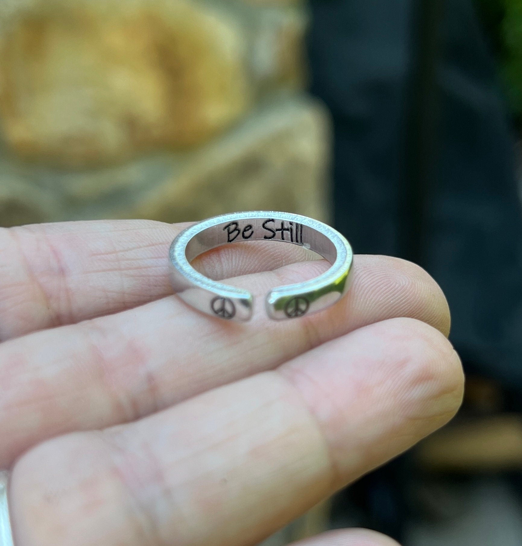 Be Still Peace Ring
