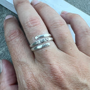 Name Wrap Ring Children's Names in Sterling Silver