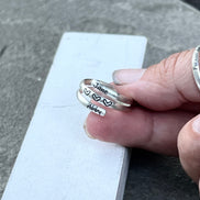 Name Wrap Ring Children's Names in Sterling Silver