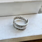 Textured Handwriting Ring in Sterling Silver