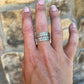 Textured Handwriting Ring in Sterling Silver