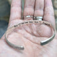 Handwriting Bangle Cuff Bracelet in Sterling Silver