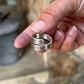 Textured Handwriting Ring in Sterling Silver