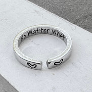No Matter What Ring, Aluminum and Adjustable, Inspiration Inside