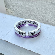 No Matter What Ring, Aluminum and Adjustable, Inspiration Inside