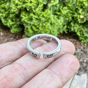 No Matter What Ring, Aluminum and Adjustable, Inspiration Inside