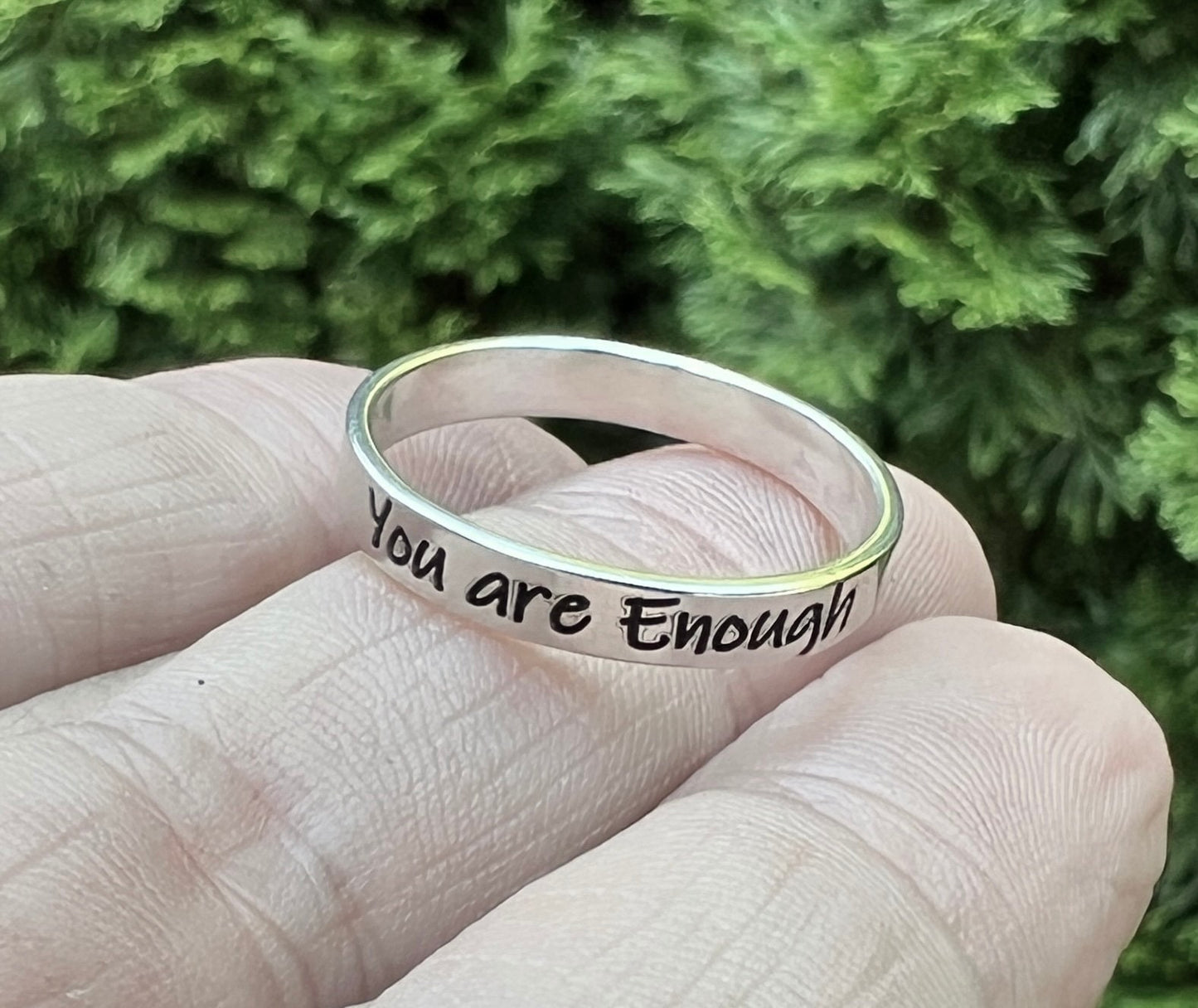 You are enough Ring, Solid Sterling Silver