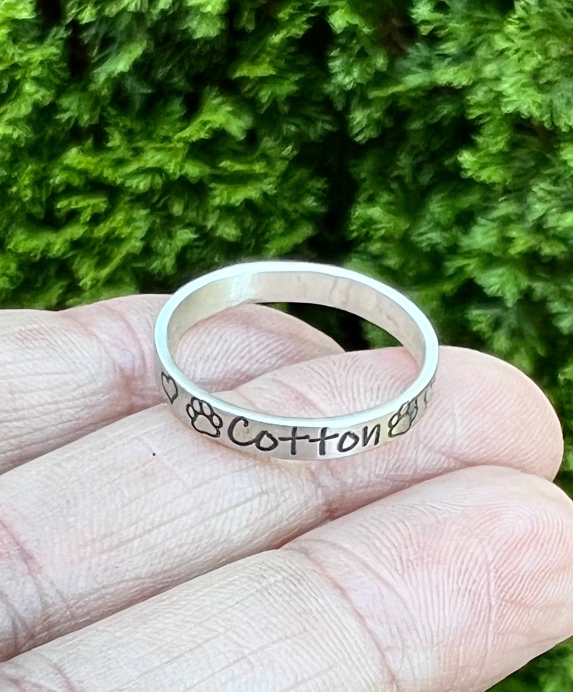 Pet Name Ring in Solid Sterling Silver Ring