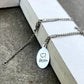 Oval Handwriting Charm in Sterling Silver