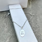 Oval Handwriting Charm in Sterling Silver