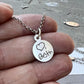 Circle Handwriting Charm in Sterling Silver