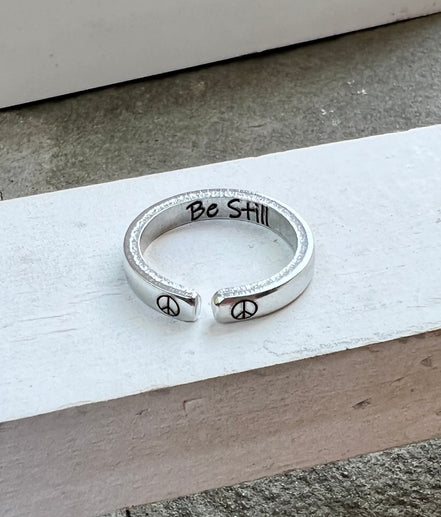 Be Still Peace Ring