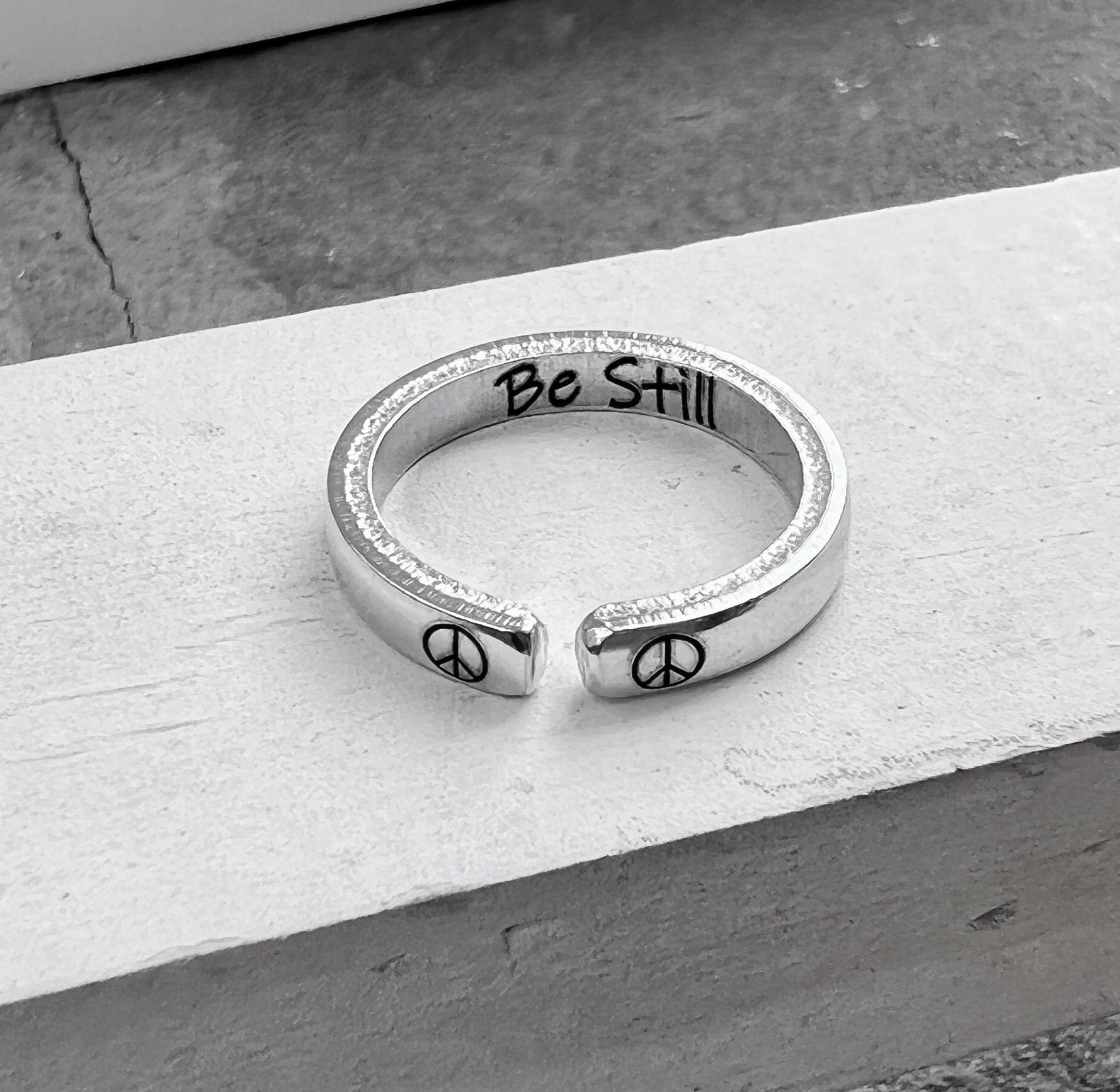 Be Still Peace Ring