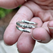 Name Wrap Ring Children's Names in Sterling Silver