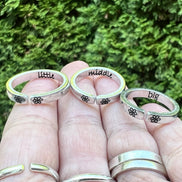 Big Middle Little Sister Rings, Set of Three
