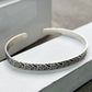 Handwriting Bangle Cuff Bracelet in Sterling Silver
