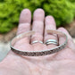 Handwriting Bangle Cuff Bracelet in Sterling Silver