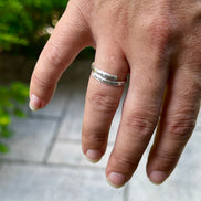 Don't Look Back Ring, Inspirational Wrap Ring in Sterling Silver