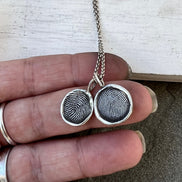 Fingerprint Charm, Engraved in Solid Silver