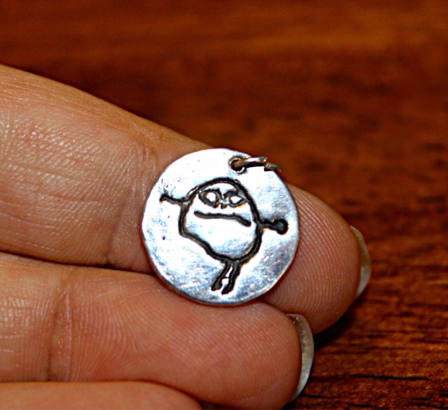 Your Child's Drawing Charm in Sterling Silver