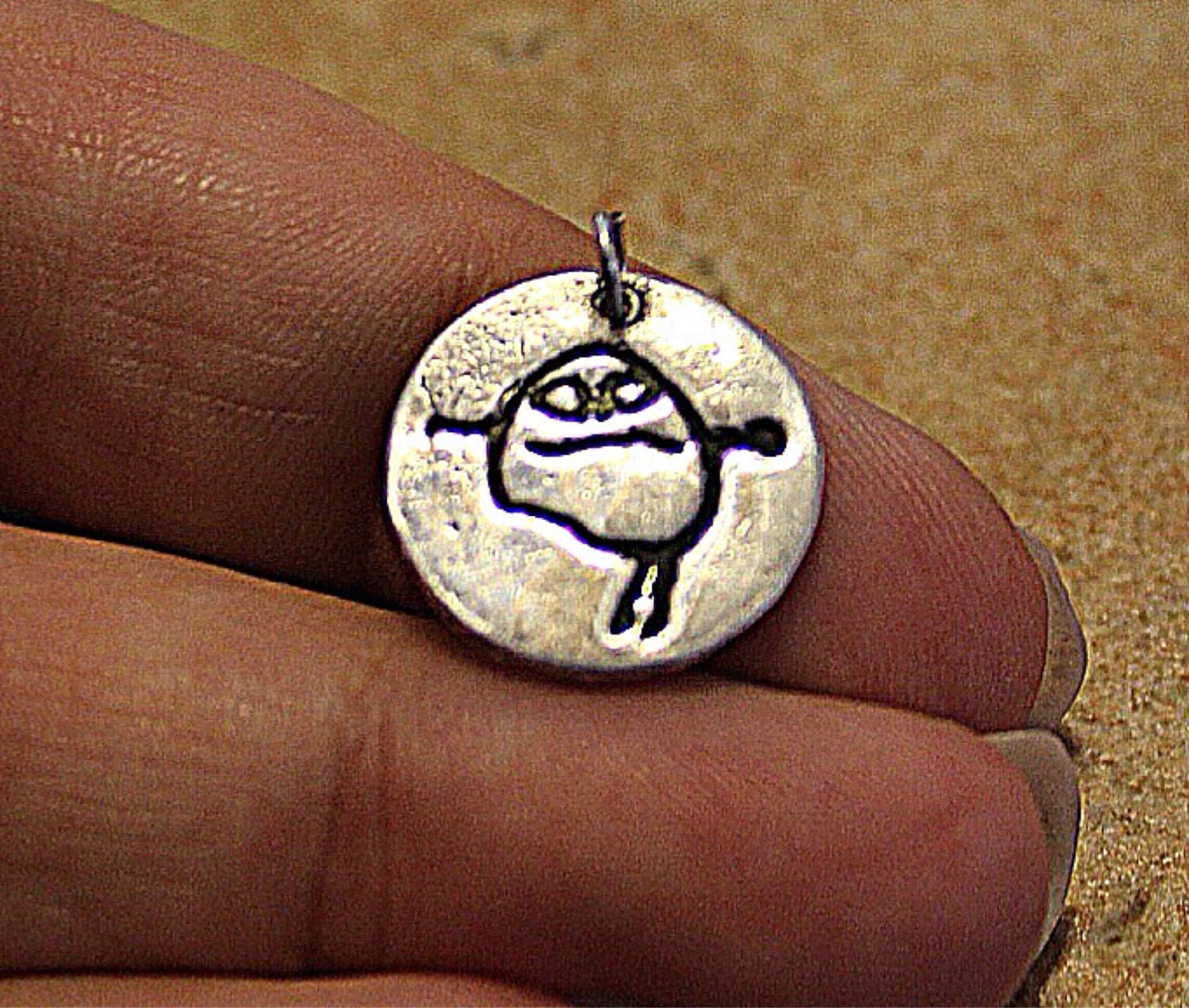 Your Child's Drawing Charm in Sterling Silver