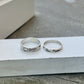 Handwriting Ring Set in Solid Sterling Silver